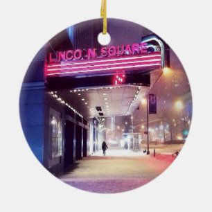 Ornement Rond En Céramique Chapiteau d'hiver