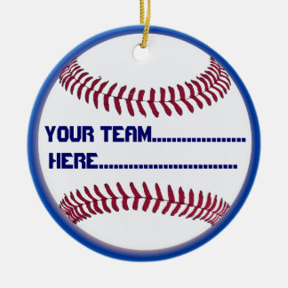 Ornement Rond En Céramique Charme américain et souvenir du base-ball