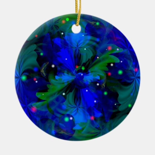 Ornement Rond En Céramique Chasse aux lucioles (Devant)