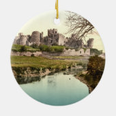 Ornement Rond En Céramique Château de Caerphilly, Pays de Galles (Dos)