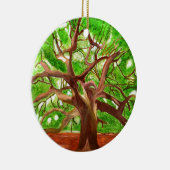 Ornement Rond En Céramique Chêne (Droite)