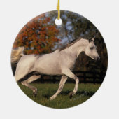 Ornement Rond En Céramique Cheval arabe : Automne 2 (Dos)