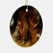 Ornement Rond En Céramique Cheval d'esprit (Droite)