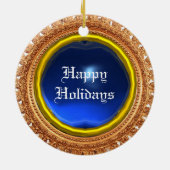 Ornement Rond En Céramique Chevaux chariot de Pharaon (Dos)