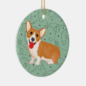 Ornement Rond En Céramique chien de corail (Droite)