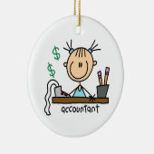 Ornement Rond En Céramique Chiffre de bâton de comptable (Droite)