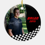 Ornement Rond En Céramique Chiffres de course - photo (Dos)