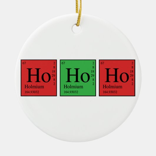 Ornement Rond En Céramique Chimie de Noël (Devant)