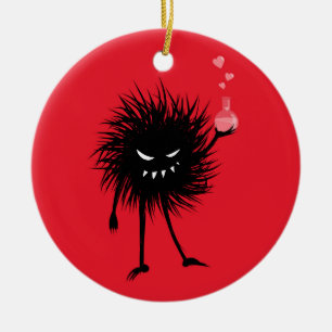 Ornement Rond En Céramique Chimie Malade Caractère Love Potion