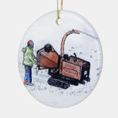 Ornement Rond En Céramique Chipper de Timberwood (Gauche)