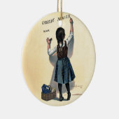 Ornement Rond En Céramique Chocolat Menier Petite fille Mur écriture (Droite)