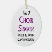 Ornement Rond En Céramique chorale chanteuse (Droite)