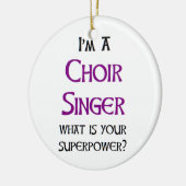 Ornement Rond En Céramique chorale chanteuse (Gauche)