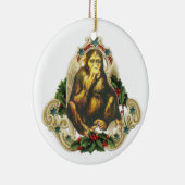 Ornement Rond En Céramique Christmas monkey (Droite)