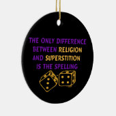 Ornement Rond En Céramique Citation athée (Droite)