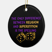 Ornement Rond En Céramique Citation athée (Gauche)