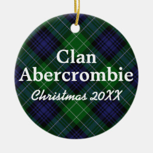 Ornement Rond En Céramique Clan Abercrombie Tartan écossais