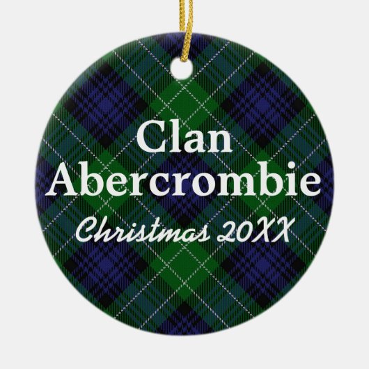 Ornement Rond En Céramique Clan Abercrombie Tartan écossais (Devant)