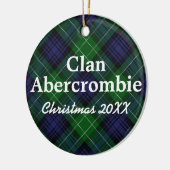 Ornement Rond En Céramique Clan Abercrombie Tartan écossais (Gauche)