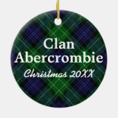 Ornement Rond En Céramique Clan Abercrombie Tartan écossais (Dos)
