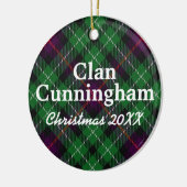 Ornement Rond En Céramique Clan Cunningham Scottish Tartan (Gauche)