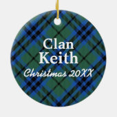 Ornement Rond En Céramique Clan Keith Scottish Tartan (Dos)