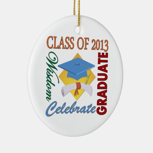 Ornement Rond En Céramique Classe de 2013 (Droite)