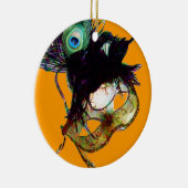 ORNEMENT ROND EN CÉRAMIQUE CLASSY MARDI GRAS MASQUERADE (Droite)