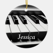 Ornement Rond En Céramique Clavier noir et blanc classique (Devant)