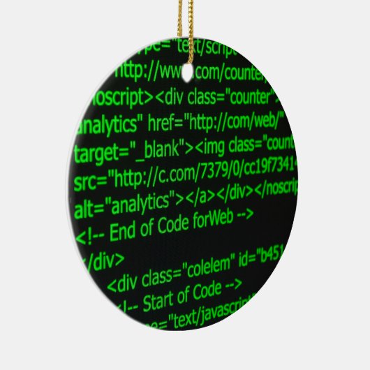 Ornement Rond En Céramique Code de Web (Droite)