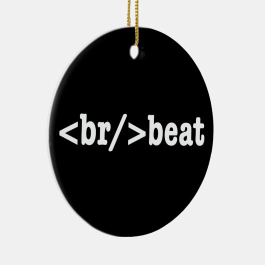 Ornement Rond En Céramique code HTML breakbeat (Droite)