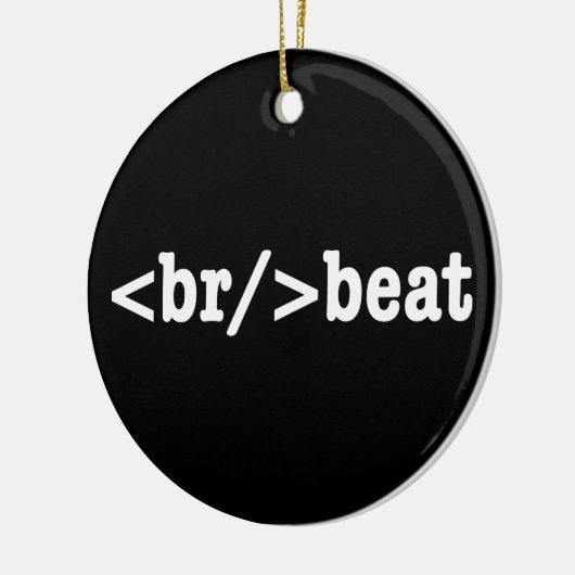 Ornement Rond En Céramique code HTML breakbeat (Gauche)