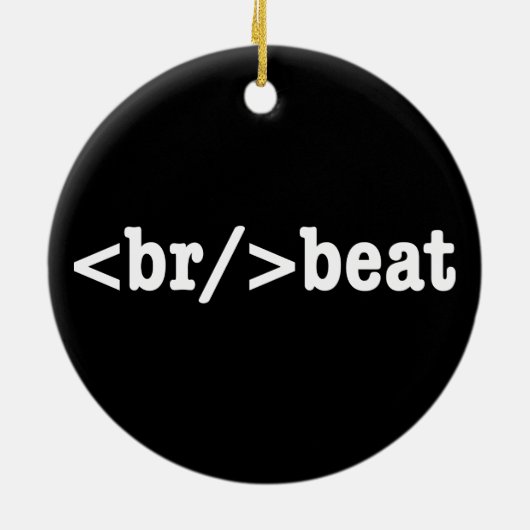 Ornement Rond En Céramique code HTML breakbeat (Dos)