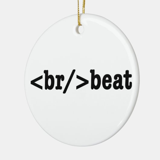 Ornement Rond En Céramique code HTML breakbeat (Gauche)