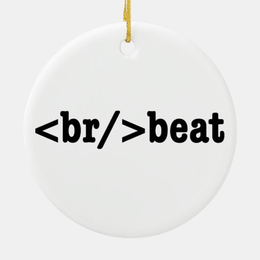 Ornement Rond En Céramique code HTML breakbeat (Dos)