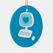 Ornement Rond En Céramique Coeur informatique (Droite)