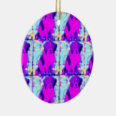 Ornement Rond En Céramique collage de chien beagle (Droite)