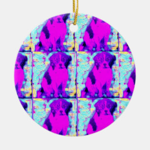 Ornement Rond En Céramique collage de chien beagle