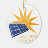 Ornement Rond En Céramique Concept de puissance solaire (Gauche)