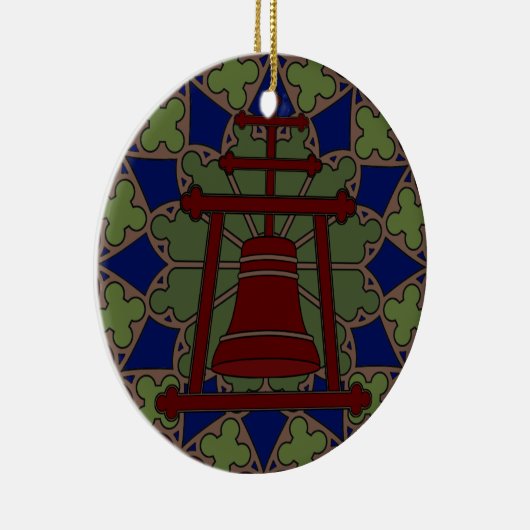 Ornement Rond En Céramique Conception de Raincross en verre souillé tri (Droite)