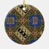 Ornement Rond En Céramique Conception ecclésiastique de papier peint (Dos)