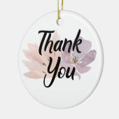 Ornement Rond En Céramique Conception florale de Merci (Gauche)