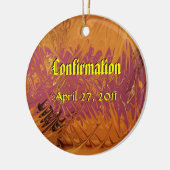 Ornement Rond En Céramique Confirmation (Gauche)