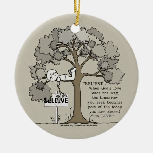 ORNEMENT ROND EN CÉRAMIQUE CONSIDÉREZ DE VIVRE (Devant)