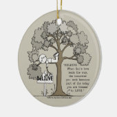 ORNEMENT ROND EN CÉRAMIQUE CONSIDÉREZ DE VIVRE (Gauche)