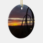 Ornement Rond En Céramique Coucher de soleil (Droite)