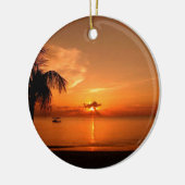 Ornement Rond En Céramique coucher de soleil (Gauche)