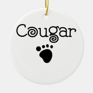 Ornement Rond En Céramique Cougar