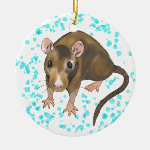 Ornement Rond En Céramique Couleur pour aquarelle de rat