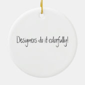 Ornement Rond En Céramique Couleurs (Dos)